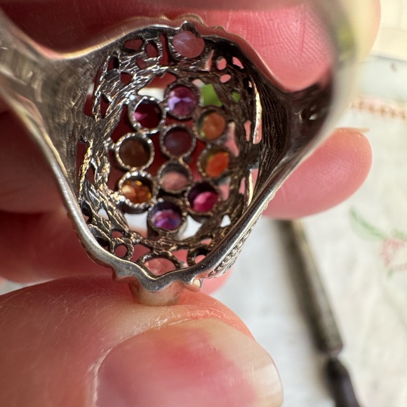 Designer Nicky Butler Elegant Multi-Color Gemstone Sterling Silver Ring - Picture 8 of 8